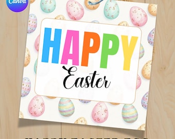 Easter Gift Tags Printable | Bunny Treat Bag Labels | Kids Classroom Easter Favors | Easter templates, Canva easter Digital Download
