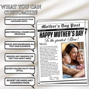 mom newspaper gift, mothers day news, editable newspaper, mothers day times, diy mothers day card, photo gift for mom,flower bouquet wrap, custom newspaper mom, worlds best mom card, gift from daughter, newspaper template, gift for her digital
Mother’s Day newspaper template
Printable Mother Day gift
Custom Mom newspaper
Printable photo gift for Mom
Mother’s Day printable
Newspaper-style template
Canva editable template
Personalized gift for Mom
Customizable newspaper gift
DIY Mother’s Day gift