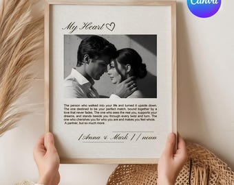 Tarjeta personalizada con foto, tarjetas de agradecimiento con foto, postales de agradecimiento para bodas, añade tu propio texto.