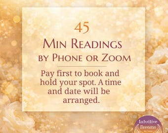 45 Min Zoom Video or Phone Reading with Laura