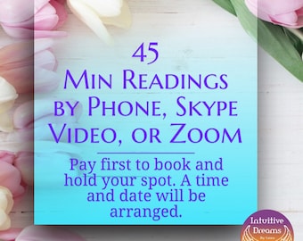 45 Minute Readings by Phone, Skype Video, or Zoom. Get a Recording of the Session.  Angel Reading, Tarot, Psychic Medium