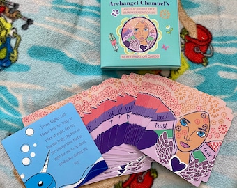 Oracle Cards, Angelic Higher Self Empowerment-Archangel Chamuel with Green Gift Bag, Psychic Reading, Affirmations