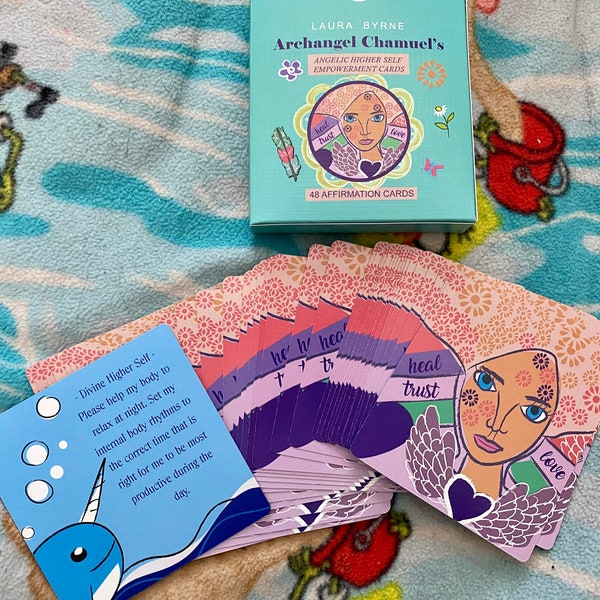 Oracle Cards, Angelic Higher Self Empowerment-Archangel Chamuel with Green Gift Bag, Psychic Reading, Affirmations