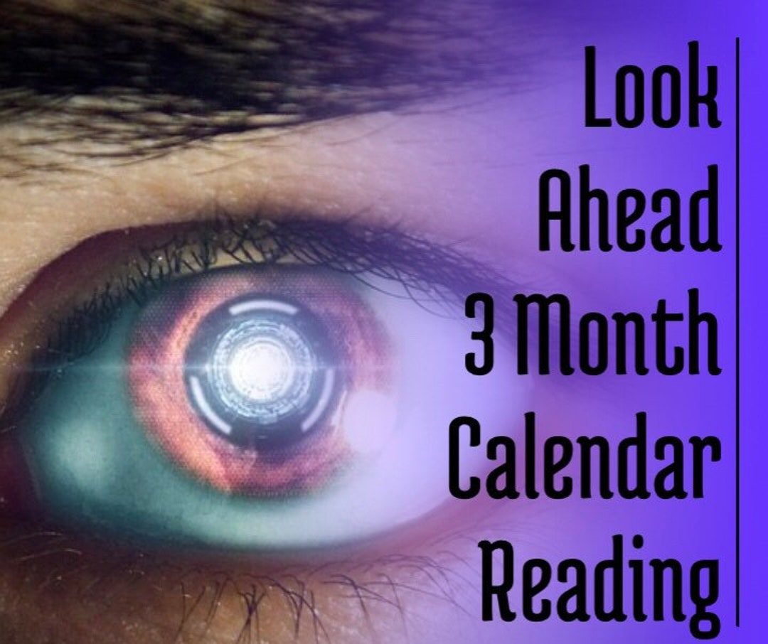 3 Month Look Ahead Calendar Reading 15 Minutes Voice Etsy