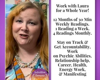 1 Year Of 30 Minute WEEKLY Readings, Work Through on going Issues, Improve Psychic Abilities, Get Support & Accountability