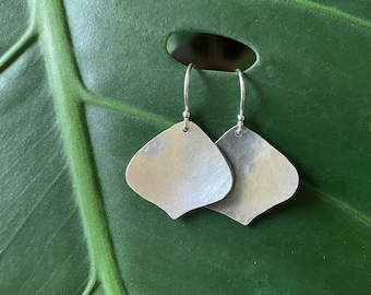 Small Silver Leaf Earrings