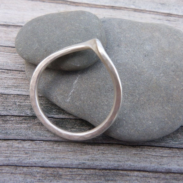 Sterling Silver Twist Ring. Thin ring