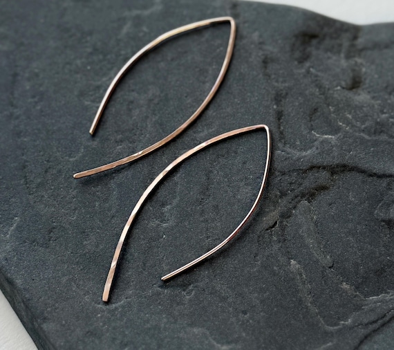 Rose Gold filled Line Earrings