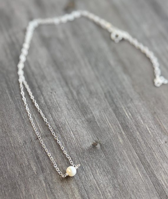 Delicate Sterling Silver & Pearl Necklace