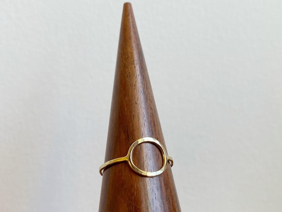 Gold Open Circle Ring,  14k gold fill Band, delicate tarnish free