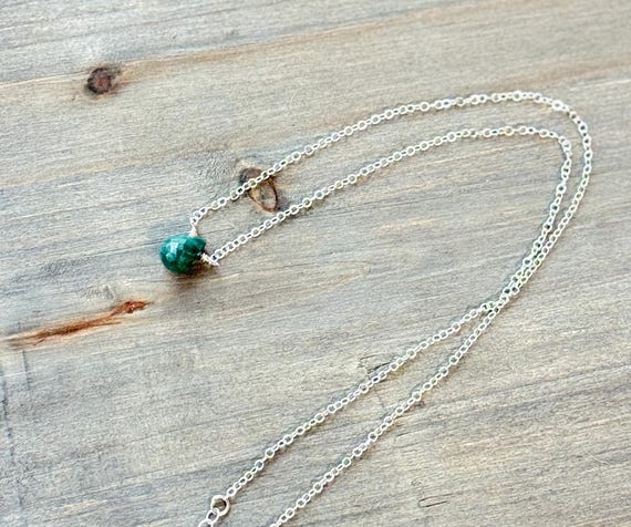 Emerald & Sterling Silver Necklace