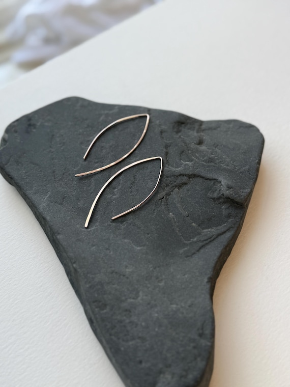 Rose Gold filled Line Earrings