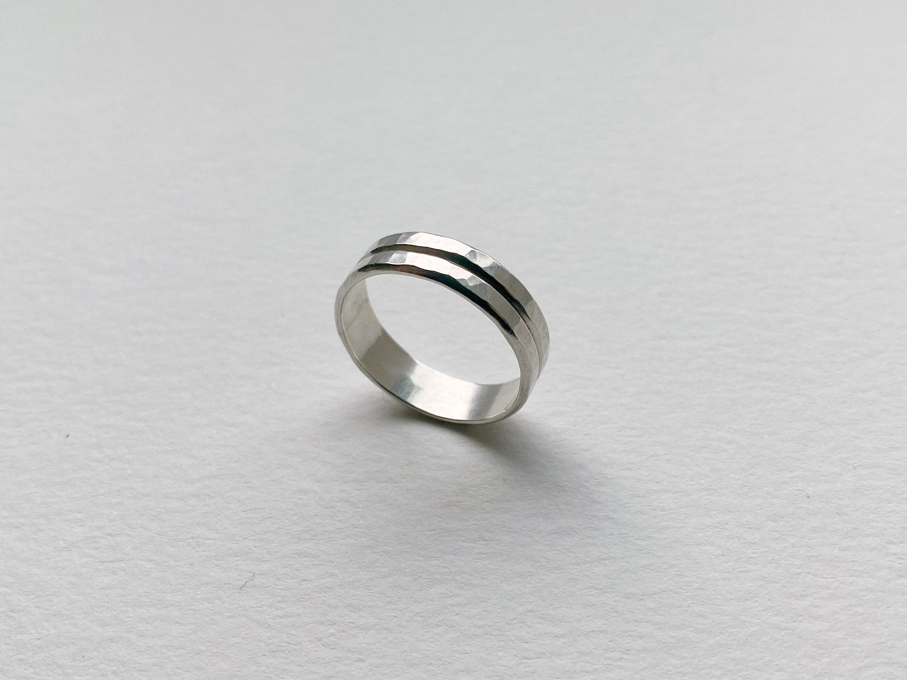 Sterling silver thick band ring best sale