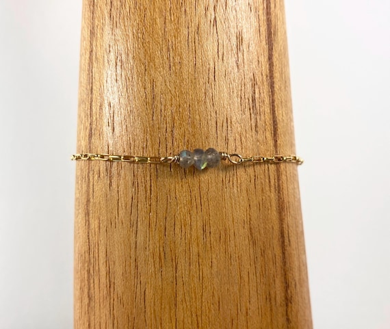 Labradorite and 14k gold fill Bracelet