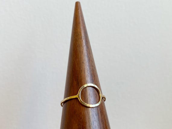 Gold Open Circle Ring,  14k gold fill Band, delicate tarnish free