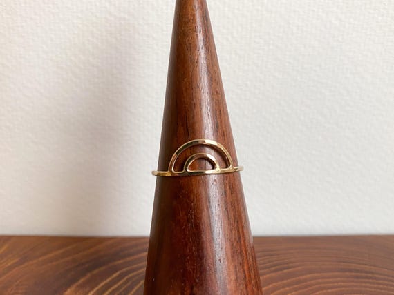 Arches Gold Ring, 14K gold fill Ring, rainbow ring, delicate band