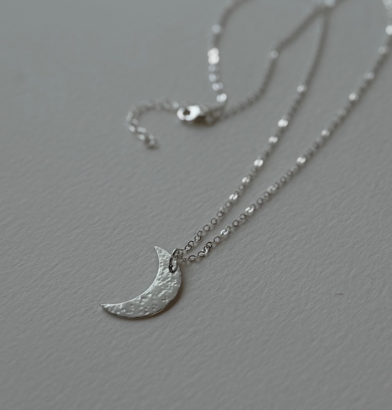 Sterling Silver Crescent Moon Necklace