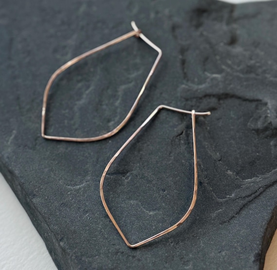 Rose Gold filled Petal Hoops