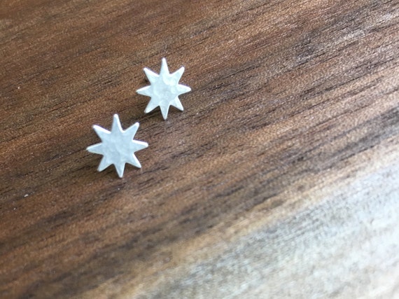 Silver Star Posts, Sterling Silver Studs, Celestial Jewelry