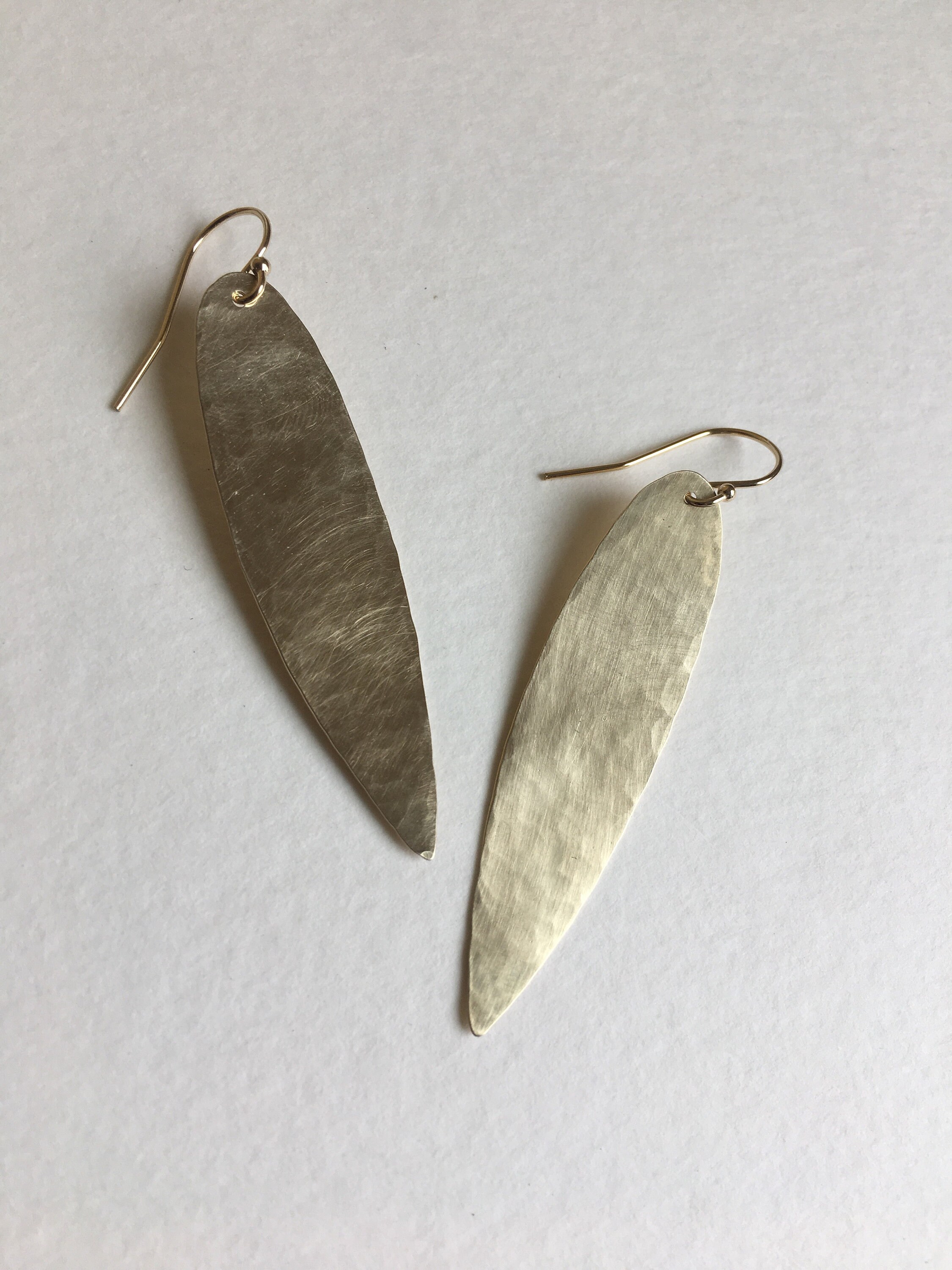 Elegant Brass Leaf Earrings