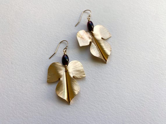 Brass Diamond Shape Earrings