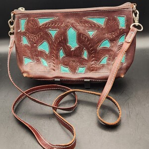 Leather Inlay Purse - Etsy display picture 1