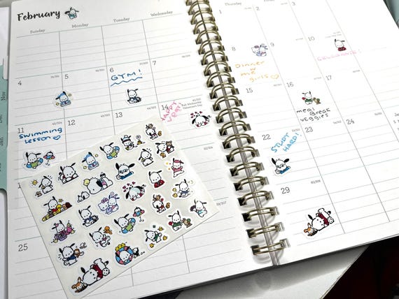 TINY MINI Pochacco Water Proof Sticker Sheet Kawaii multi-purpose (laptop, journal, planner, water bottles)