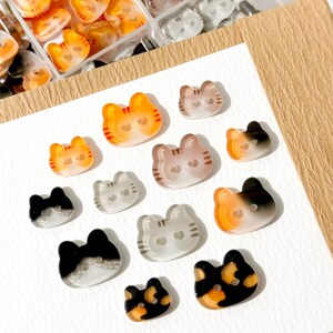 Orange Cat Head Buttons, Orange Cat Resin Buttons, DIY Sewing, Clothing Embellishments (Set of 6) image 7