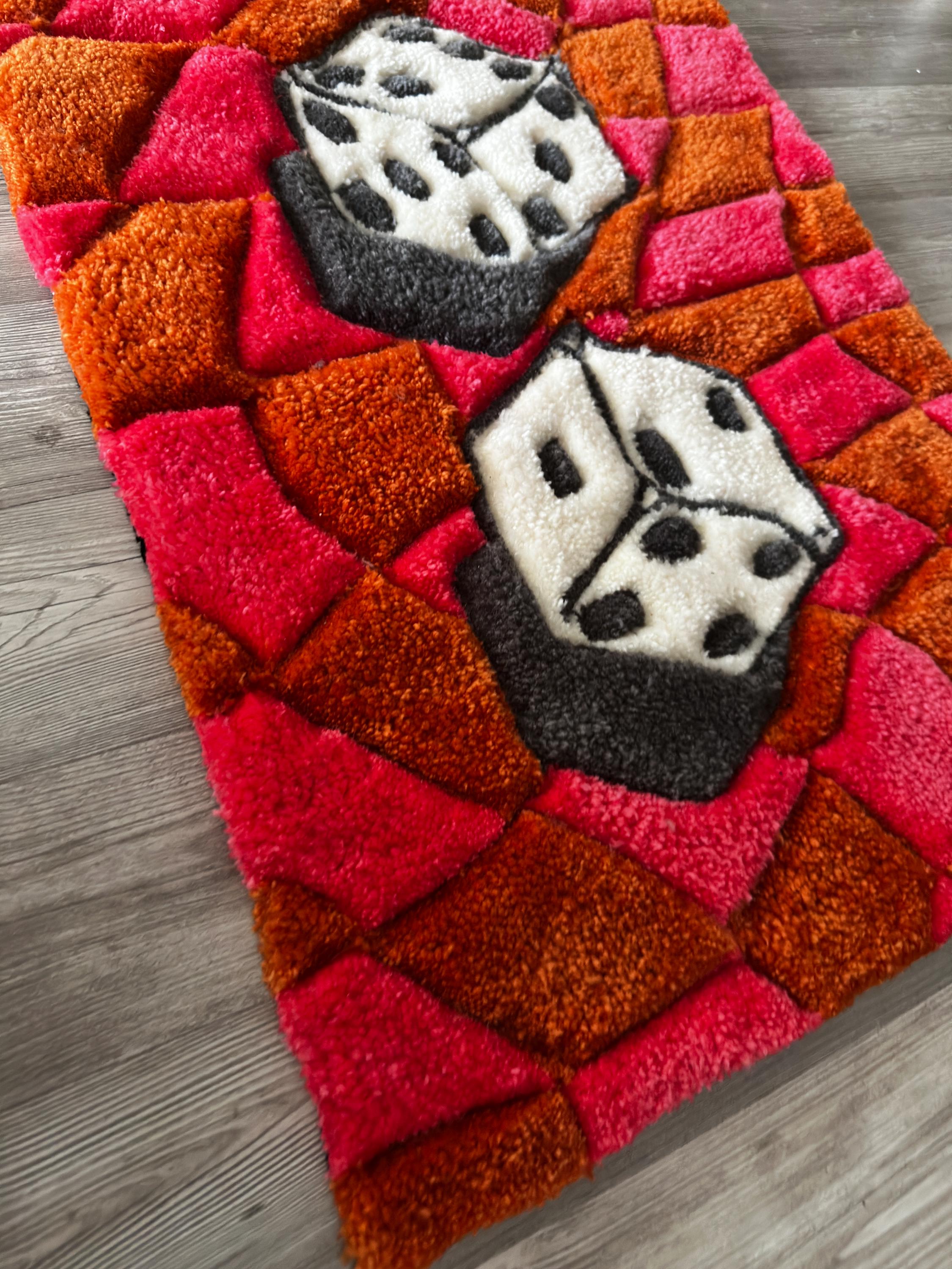 Handmade Tufted Dice Rug – Soft Shag Carpet, Modern Home Decor - Etsy