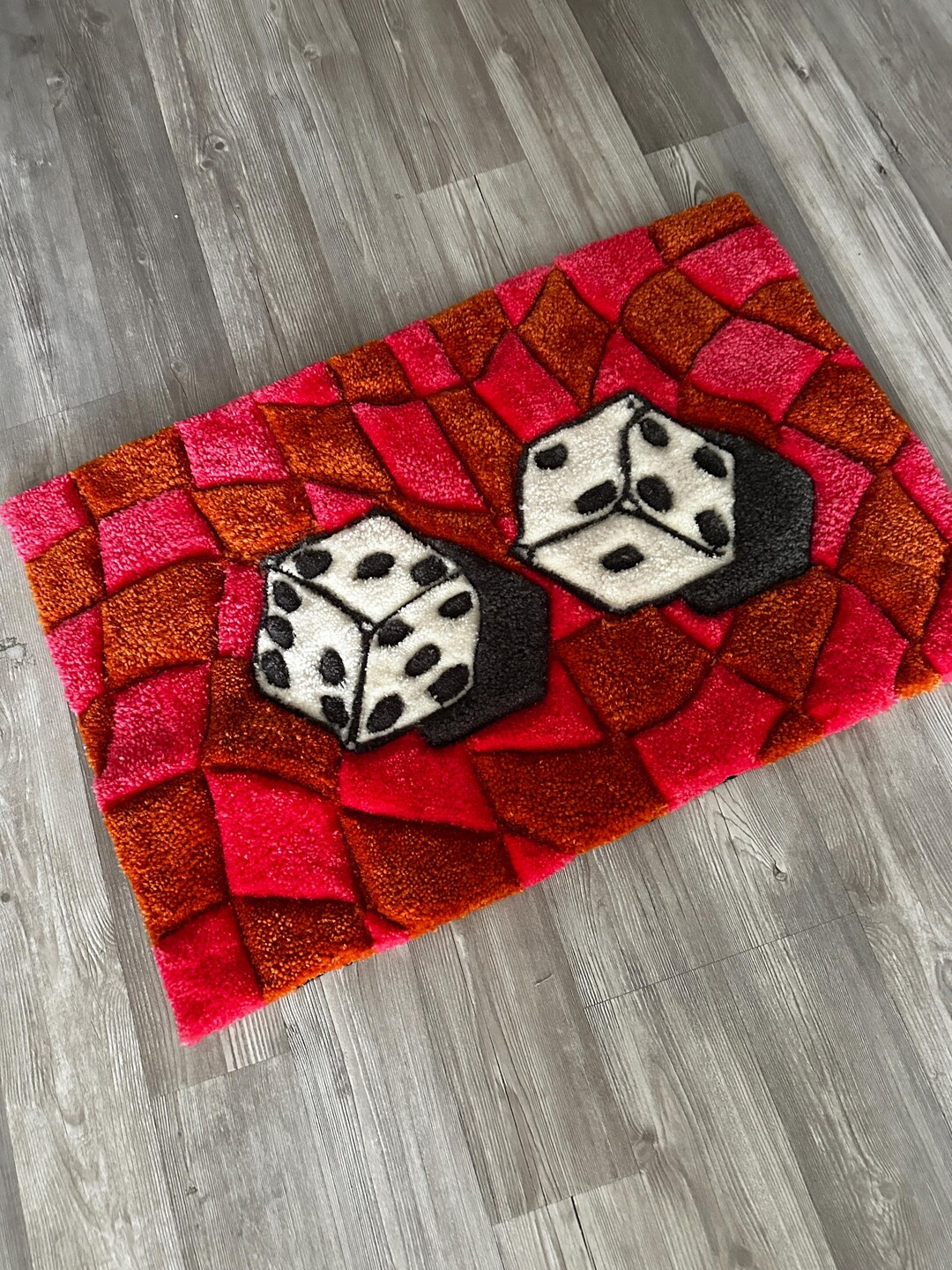 Handmade Tufted Dice Rug – Soft Shag Carpet, Modern Home Decor - Etsy