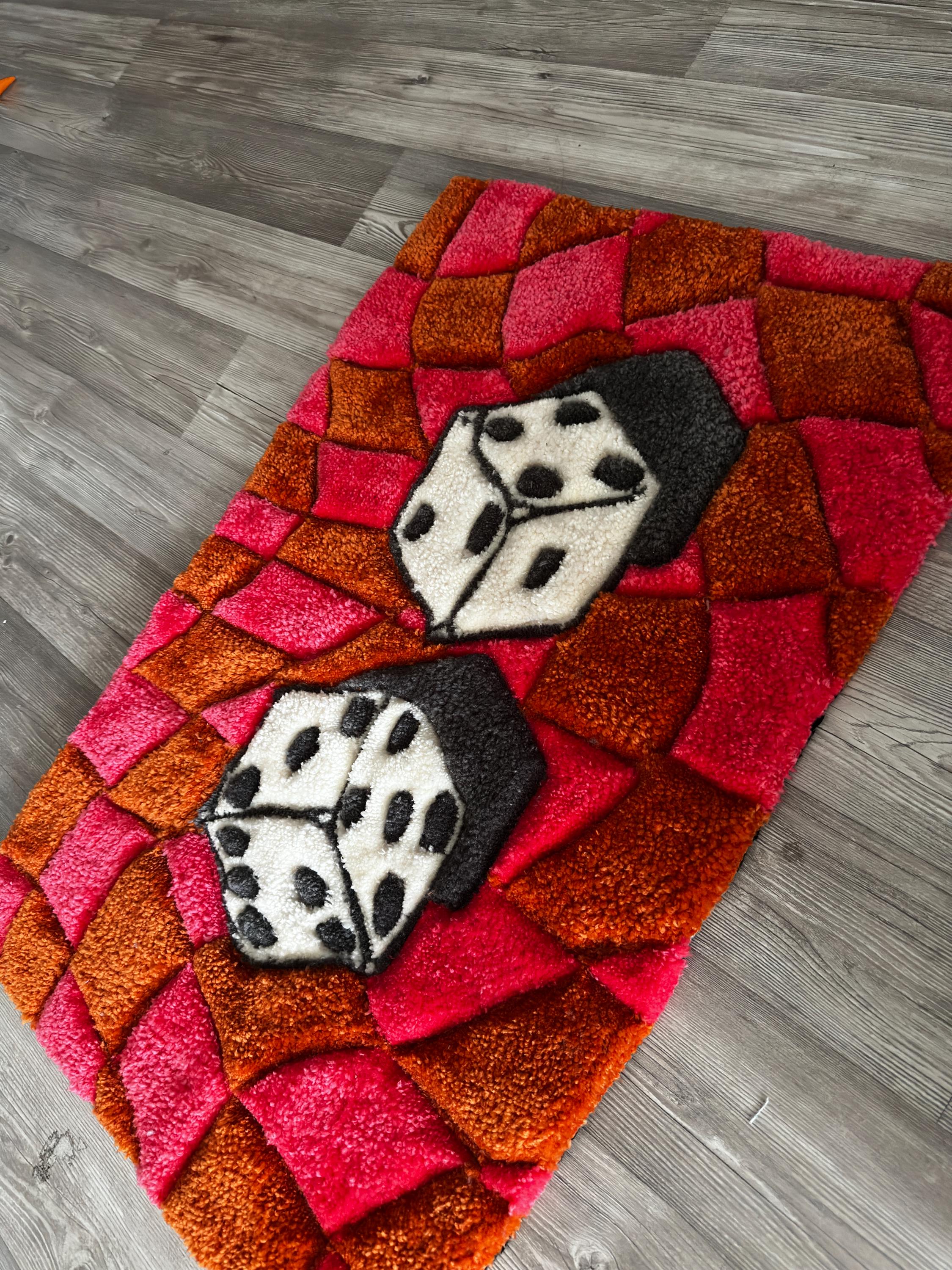 Handmade Tufted Dice Rug – Soft Shag Carpet, Modern Home Decor - Etsy