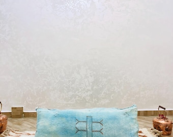 Handwoven Moroccan Cactus Silk Pillow Cover – Berber Sabra Cushion (3 ft x 1.3 ft)