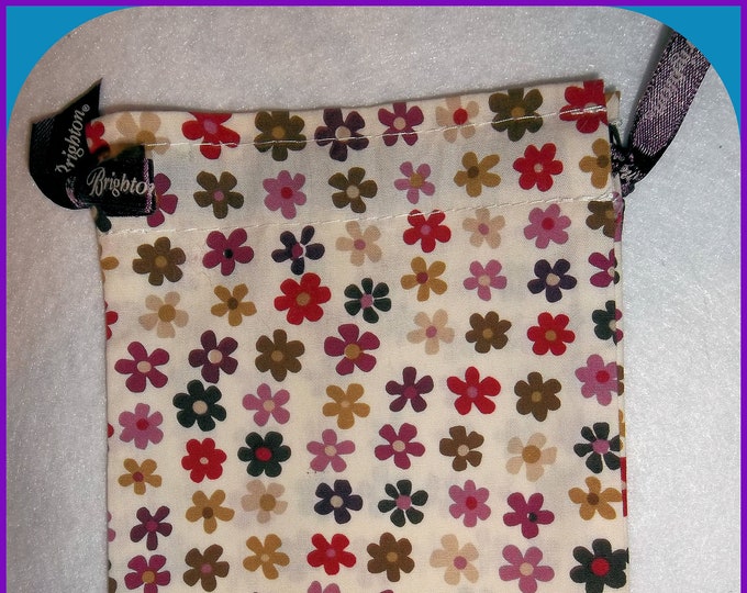 Grey - Handmade 4 Pockets Cotton Jewellery Bag 19