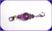 Extenders, Bracelets Necklaces, Triple Purple Glass Bead Two Lobster Clasps 2 Inch Extension, Jeweled Ear Savers, Face Mask Decor 