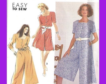 ON SALE Vintage Misses Petite Simplicity UNCUT Culotte Dress 2 Lengths Pattern Sizes 10-18 1990's 7317