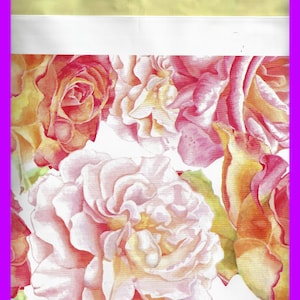 Pastel Roses MAILER Watercolor Poly Bags Self Adhesive 10 x 13 Inch Designer Envelope Set 10, Mailing Bags, Seller Mailers, Storage, Gifting