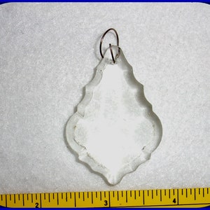 Vintage Pendeloque Crystal Chandelier Prism Cut Glass, Ring Connector, Suncatcher Window, Mid Century Vintage, Window Hangings