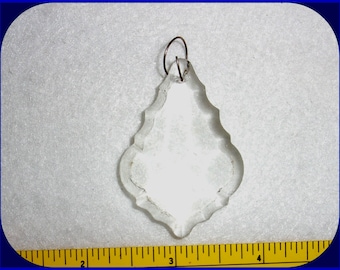 Pendeloque Vintage Crystal Chandelier Prism: Pendeloque Cut Glass Suncatcher