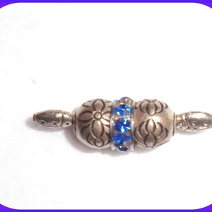 HAT PIN Brooch Sky Blue Silver Silver Plate Stick Pin Victorian Swarovski Crystal Elements 7 Inch & Tip, Gift For her, Millinery Styles