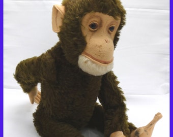 Well Loved Antique Schuco Yes No Bellhop Monkey - Etsy