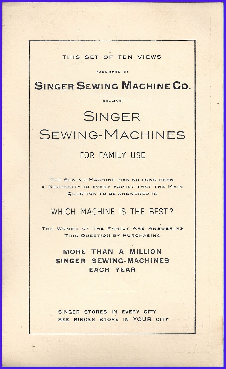 Rare SINGER Sewing Machine Niagara Falls Envelope & Ad Cards Etsy