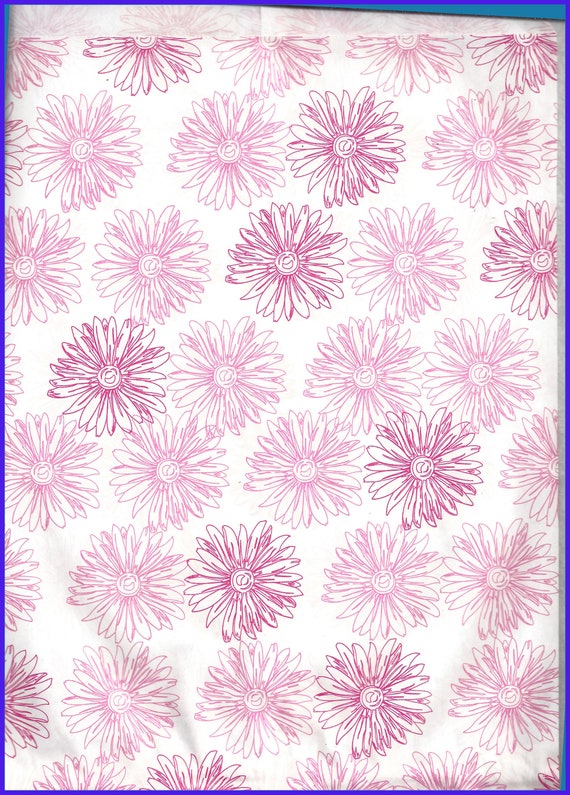 Paper Daisy Gift Bags, 8 x 11 Inch, White Pink & Red, Use for Special Gifts, Mailings, Storage, Junk Journals, Scrapbooks, Gifting, Storage