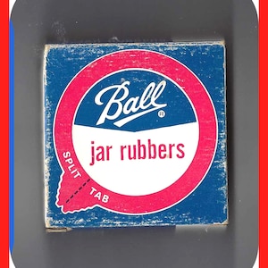 BALL Jar Rubber Seals, Split Tab, 2 Boxes, New Old Stock, 12 Each Box, Fully Pliable, Canning, Food Storage, Jarring, Preservation