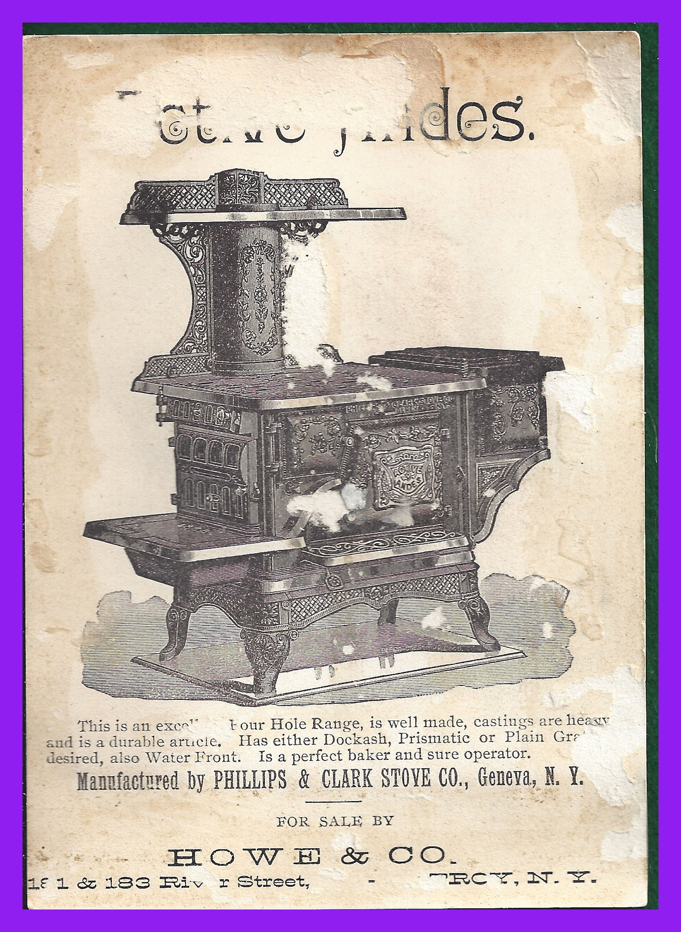 1800's Advertising Trading Card Ephemera Andes Stoves u0026 - Etsy