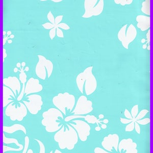 Large 12 x 15 Inch Poly Bags Caribbean Blue Mailers Hawaiian Hibiscus Flowers Self Adhesive Designer Envelope   Set 5, Storage, Mailings