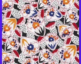 Authentic F&Z Retro Cotton Print Fabric, 1920s - 1940s, 22 or 36 inch x 42 Inch, Aprons, Quilting, Dress, Totes, Vintage Reproduction Cotton