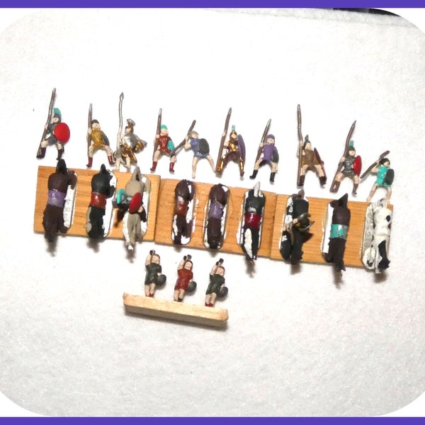 Medieval Warrior Soldiers, Horses Miniature Figures, Lead Game Piece, Shadowbox, Armored Horse & Man, 9 Horses 15 Soldiers 1 x 1.5 Inch