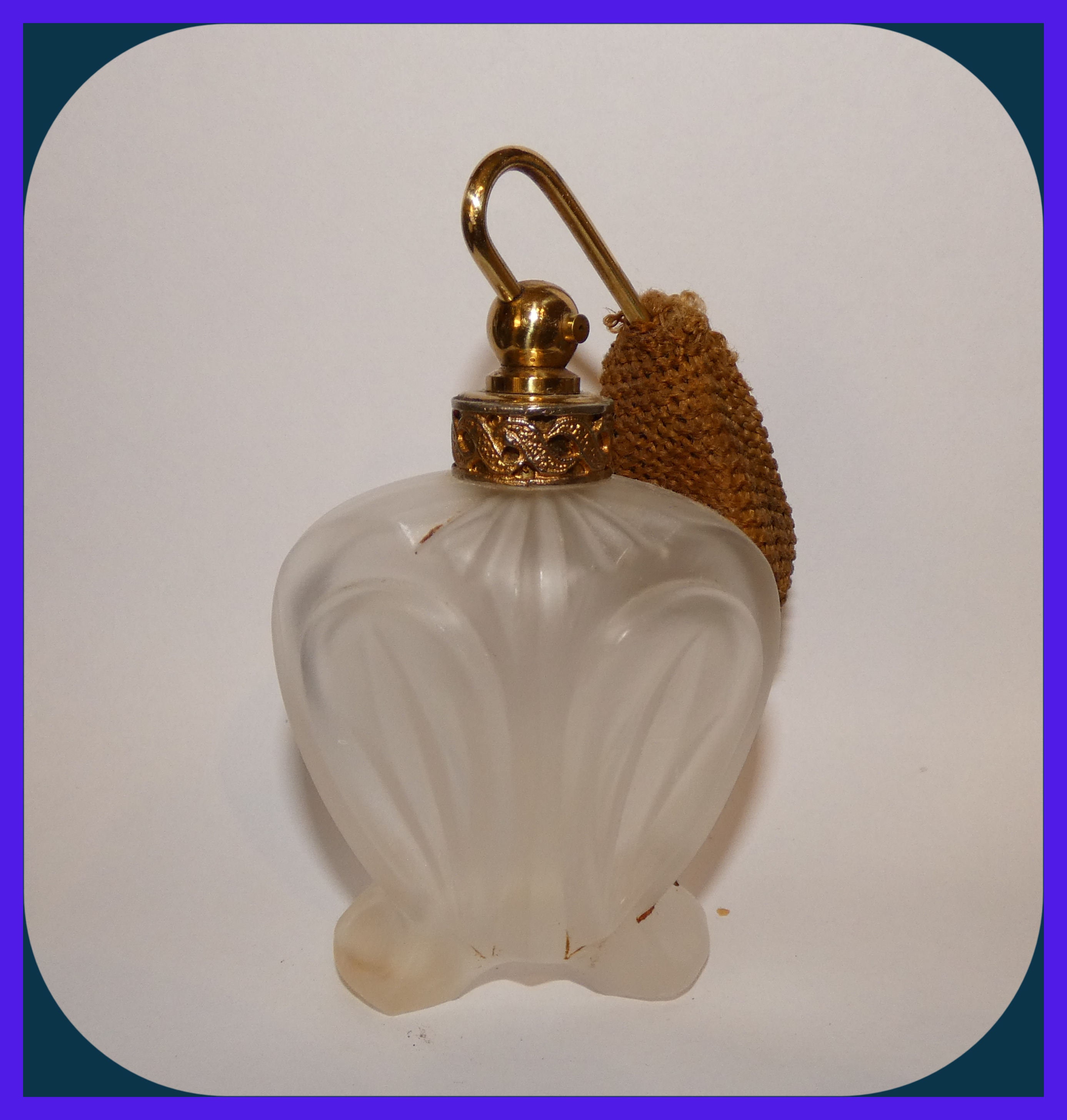 Buy Fancy Satin Glass PERFUME Atomizer Bottle 1930's Antique