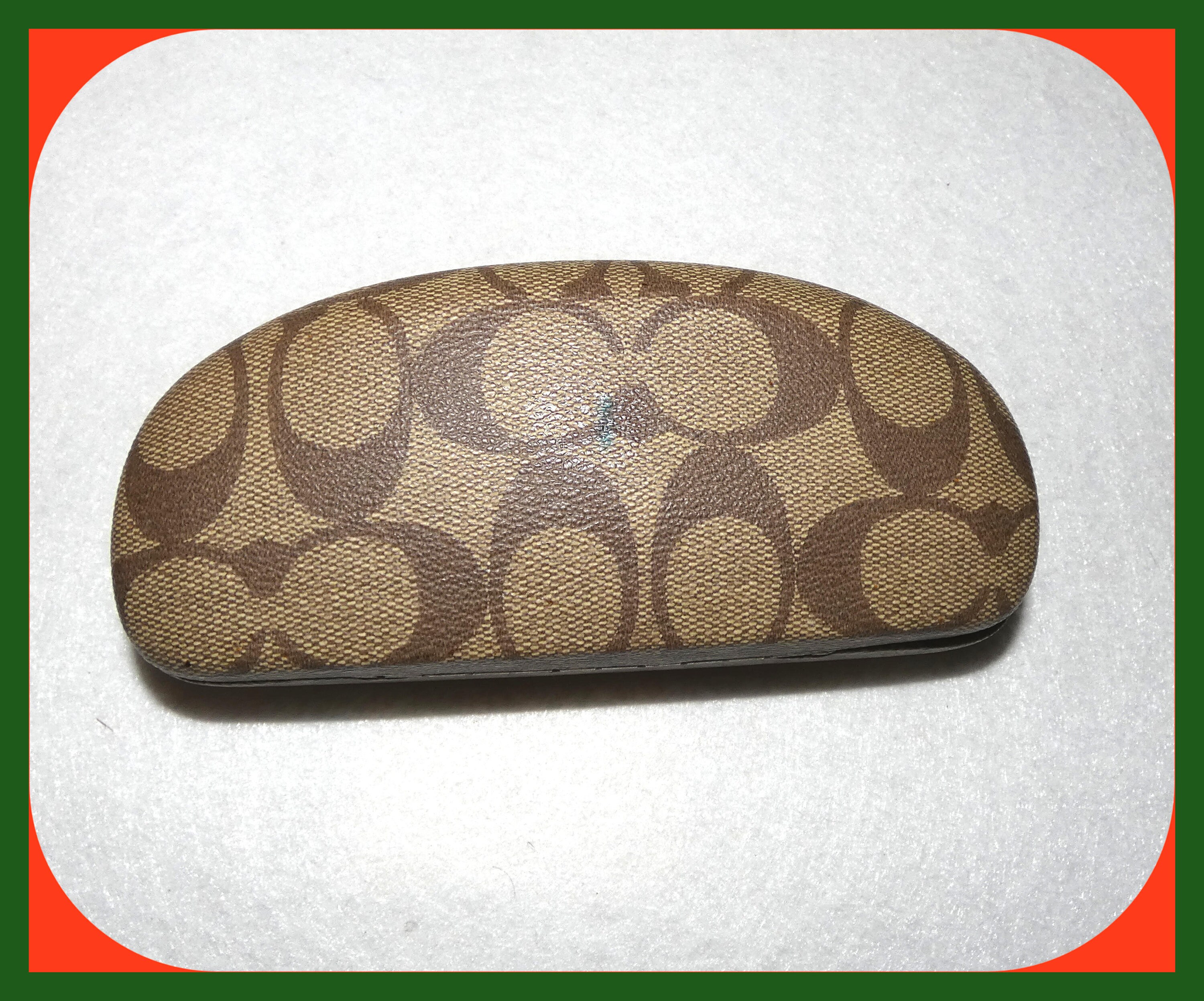 LOUIS VUITTON Glasses Case Monogram PVC Reza- Used Authentic T8849