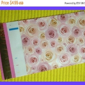 Poly Bags Pink Roses Self Adhesive Designer Small Envelope Mailers 6 x 9 Inch Pack of 10